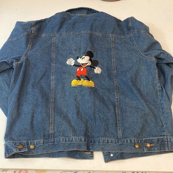 Disney Vintage Mickey Mouse Denim Jacket - Picture 1 of 5